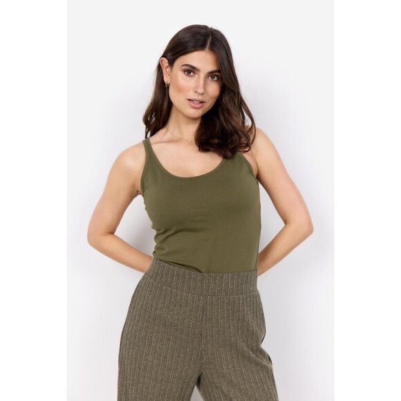NWT SOYA CONCEPT Pylle Olive Tank Top - Picture 1 of 5